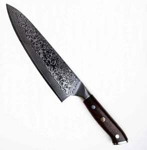 Couteau de chef japonais en acier Damas, vente en gros, couteaux de cuisine personnalisés en acier à haute teneur en carbone avec manche en bois - Product Image 2