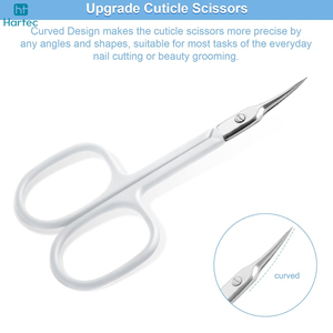 Tijeras Modernas para Cutículas y Uñas con Recubrimiento Blanco, Herramienta de Manicura de Precisión de Acero Inoxidable para el Cuidado de Uñas en Salones de Belleza - Product Image 2