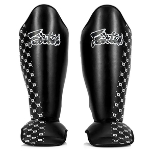 High Quality Muay Thai Kickboxing Training Fairtex Shin Guards Wholesale Customized PU Leather Professional MMA Fairtex Shin Pad - Product Image 1