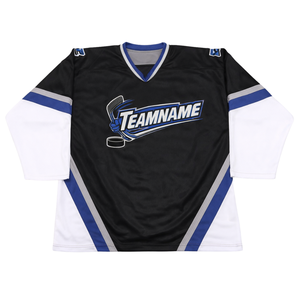 Maillot de hockey sur glace personnalisé |   Style vintage - Ajoutez le nom de votre équipe - Tissu en maille durable 220GSM - Vêtements d'équipe professionnels - Product Image 1