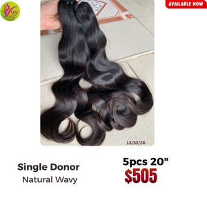 Extensiones de Cabello Humano Virgen Vietnamita de un Solo Donante, Color Negro Natural, Ondulado, Sin Trama, Marca Vuy Hair - Product Image 6