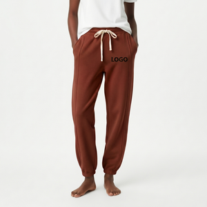 Pantalones de chándal de invierno para mujer, de forro polar grueso de 300 g, de poliéster/algodón transpirable estampado, con frente plano y cordón, los más vendidos al por mayor - Product Image 4