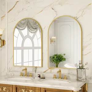 Nouveauté, miroir mural en métal fait main, miroir rond de luxe contemporain pour hôtel moderne, restaurant, chambre à coucher, salon, maison - Product Image 3