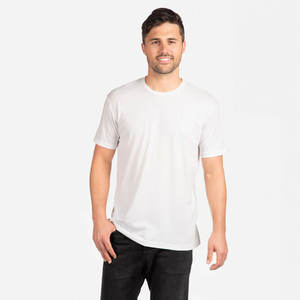 T-shirt pour homme Next Level Men Premium 1X1 en jersey côtelé suédé, blanc, taille S - Product Image 1