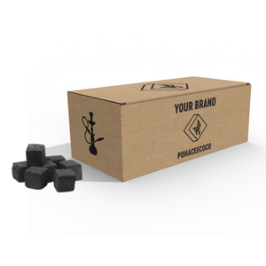 ถ่านชิชาอินโดนีเซียขายดีที่สุด รูปทรงก้อนถ่านสีดำ ระยะเวลาการเผาไหม้ 2-4 ชั่วโมง รับผลิตตามสั่ง OEM แบรนด์ส่วนตัว คุณภาพพรีเมียม - Product Image 1