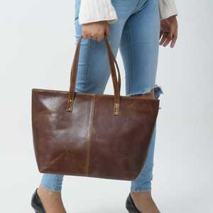 Bolso Tote de Hombro Casual de Cuero Genuino Trenzado de Lujo con Dos Correas, Gran Capacidad, Impermeable para Mujer - Product Image 5