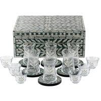 KV NATURAL HOME – Ensemble de sous-verres en nacre pour le Ramadan, vente directe usine, décoration artisanale contemporaine pour tasses en verre et desserts
