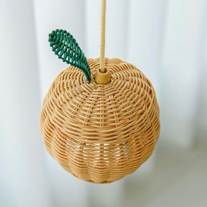 Handbraided rattan ceiling <b>light</b> fruit design lampshade eco friendly kids room <b>accessories</b> - Product Image 2