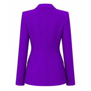 NCNW Sorority Women's Single Breasted Blazer Embroidered Notch Lapel Tailored Office Business <b>Suit</b> Jacket Formal Workwear - Product Image 4