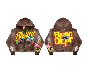 Conjunto de Ropa Deportiva Personalizada para Hombre, Pantalones Acampanados de Dos Piezas con Sudadera con Capucha y Cremallera con Diseño Gráfico de Diamantes y Estampado - Product Image 1