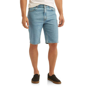 Shorts en jean pour hommes, été/hiver, 100% coton, couleur unie, tendance, OEM, couleur personnalisée, haute qualité, écologique, séchage rapide, décontracté - Product Image 1