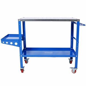 1200lbs Load Capacity Steel Welding Workbench Table 36"x18" Portable Work Bench Lockable Braking Welding Table Tool Storage - Product Image 2