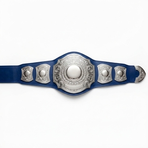 Ceinture de lutte personnalisée, ceinture de championnat sur mesure, plaques métalliques, sangle en cuir, nom et logo gravés, compétition sportive - Product Image 4