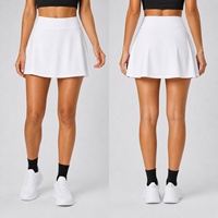 Jupe de sport plissée respirante à séchage rapide pour femme avec logo personnalisé, taille haute et short intégré