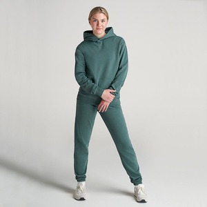 Ensemble de survêtement 2 pièces OEM Streetwear : Sweat-shirt zippé et pantalon évasé pour femme - Product Image 3