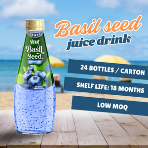 VINUT Boisson aux graines de basilic Myrtille 290ml Échantillon gratuit OEM ODM Grossiste Marque privée HALAL KOSHER - Product Image 6