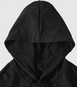 Sudadera con Capucha de Algodón 100% Tejido, Estampado Vintage Personalizable, Lavada, de Calidad Premium, para Hombre, Estilo Oversize, Streetwear, Negra, Tipo Pullover - Product Image 3