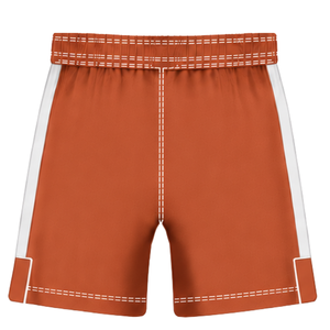 Rust <b>Orange</b> White Rugby <b>Shorts</b> Elastic Waist Drawstring Athletic Performance Training Match Team Sportswear Lightweight Rugby - Product Image 2