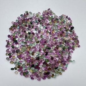 Lote de Cabujones de Turmalina Multicolor Natural Premium, Forma Ovalada y de Pera, Calidad AAA, Piedras Sueltas Transparentes de 4mm a 7x9mm, Alto Brillo A6 - Product Image 1