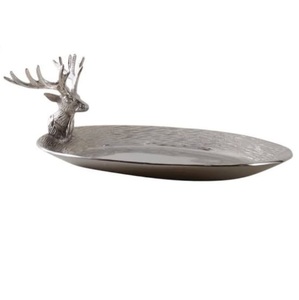 Bandeja Decorativa para Servir Pasteles, Pizzas y Comidas, Diseño Moderno, Bandeja Metálica de Lujo para Cocina y Catering - Product Image 1