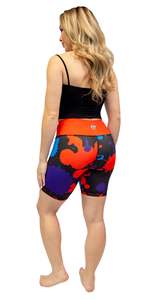 Shorts pour femmes à taille basse, coupe régulière, imprimés, en spandex/coton, séchage rapide, tricotés, vêtements de sport, fermeture à cordon, taille élastique - Product Image 2