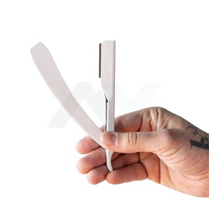 Best Selling Professional Slide Lock <b>Straight</b> Razor Ultra Exposed 2mm Blade Barber Shavette Sharp Close Shaving Grooming Tool - Product Image 4