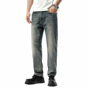 Pantalones Vaqueros Holgados Personalizados para Hombre, Estilo Nuevo, Corte Recto, Transpirables, Talla Grande, para Otoño, Verano y Primavera - Product Image 4