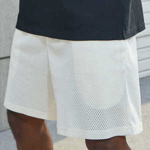 กางเกงบาสเก็ตบอลชายสไตล์ไฮสตรีท โลโก้สั่งทำได้ สำหรับฤดูร้อน ผ้าตาข่ายสองชั้น เป็นมิตรกับสิ่งแวดล้อม แบบเรียบ - Product Image 4
