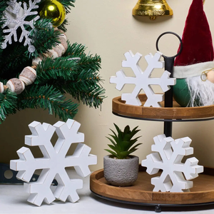 High Quality <b>Wooden</b> Snowflake <b>Christmas</b> Ornament Elegant Decorative Crafts for <b>Christmas</b> <b>Tree</b> Home Living Room Party At Low Cost - Product Image 3