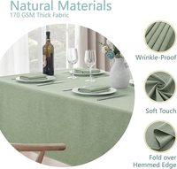 Nappe en lin de haute qualité et au meilleur prix, rectangulaire, pour la décoration de table de cuisine et de salle à manger, fêtes et réceptions