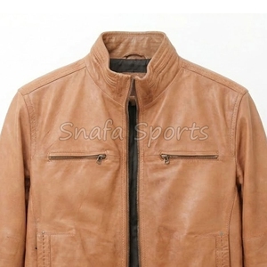 Autumn Winter Plus Size Fashion <b>Men's</b> Leather <b>Jackets</b> Solid Color Zipper Leather Casual <b>Jacket</b> for <b>Men</b> - Product Image 3