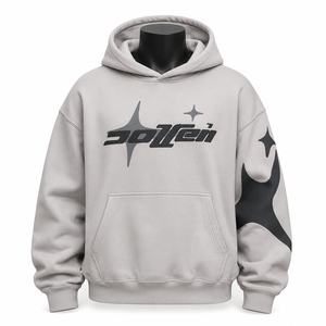 Custom Unisex <b>Grey</b> Solid Zip-Up Pocket Oversized Streetwear Fleece Pullover Hoodie 100% Cotton Casual <b>Sweatshirt</b> - Product Image 1