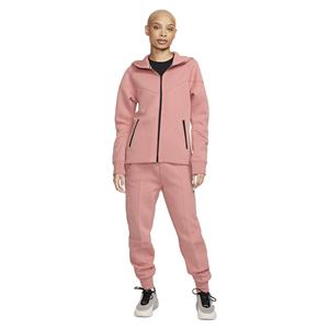 Conjunto Deportivo Casual para Mujer, Otoño 2026, Color Rosa Sólido, Sudadera con Cierre y Capucha de Felpa, Pantalones con Cordón Ajustable - Product Image 1