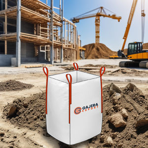 Bolsa FIBC Jumbo tejida PP de alta resistencia de 1 tonelada con bucles de esquina cruzados para almacenamiento de material de construcción - Product Image 1