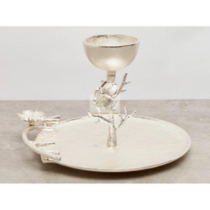 Wedding Decorative Serving Bowl With White and Silver Color Chocolate and Nut Serving Bowl 1 Tier Food Bowl and <b>Tray</b> - Product Image 6
