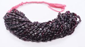 ลูกปัดโรโดไลต์การ์เนตทรงรีเรียบ ลูกปัดโรโดไลต์การ์เนตทรงรีธรรมดา ลูกปัดพลอยการ์เนตสำหรับทำเครื่องประดับขายส่ง - Product Image 5