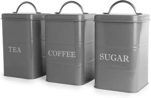 กระป๋องกาแฟโลหะสีขาวสไตล์วินเทจ พร้อมฝาปิดแบบหนีบและหูหิ้ว สำหรับจัดเก็บในครัว ช่วยรักษาความสดใหม่ - Product Image 3