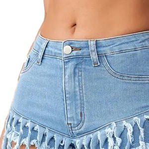 Shorts de Mezclilla para Mujer, Venta Directa de Fábrica, Precio Económico, Cantidad OEM, Logotipo Personalizado, Estilo Casual, Moda 2026, Diseño Moderno - Product Image 6