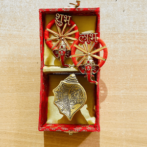Diwali <b>Gift</b> <b>Hamper</b> with Shubh-Labh Wall Hanging, Festive Diyas & Box Home Decor Housewarming Return <b>Gift</b> Combo <b>Wedding</b> Favor - Product Image 1