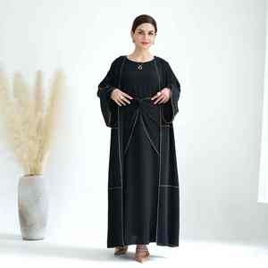 Abaya Musulmana Moderna de Lujo con Mangas de Mariposa para Mujer, Estilo Dubái, Vestido Largo Islámico Modesto - Product Image 5