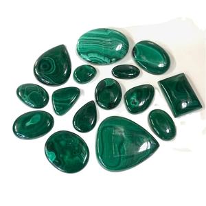 Malaquita natural cabujón verde con bandas, piedra preciosa de malaquita para la fabricación de joyas, anillos, colgantes, piedra suelta al por mayor - Product Image 1