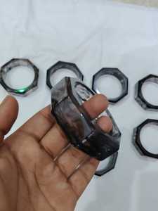 Artistic Eco Friendly Hand Modeled <b>Epoxy</b> <b>Resin</b> Bangles Customized Shape <b>Black</b> White Pattern Fashion Home Decoration Craft - Product Image 2