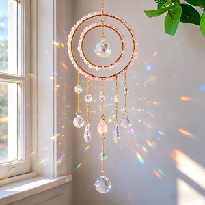 Elegante Atrapasueños de Cristal para Decoración del Hogar, Adorno Colgante para Ventanas y Decoración de Habitaciones, Adorno Colgante para Fiestas y Decoración Creativa para Estudios - Product Image 1