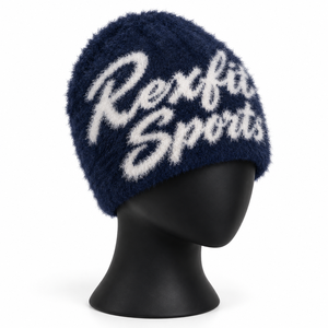 Gorro de Invierno Personalizado Rexfit Sports, Gorro de Punto Suave con Letras Rosadas, Unisex, Estilo Urbano, OEM - Product Image 3