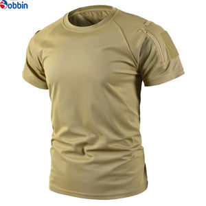Camiseta de Algodón con Cuello Redondo para Hombre, Estilo Nuevo, Personalizada, del Mejor Fabricante, Camisetas Tácticas de Manga Corta para Entrenamiento de Verano para Hombre - Product Image 2