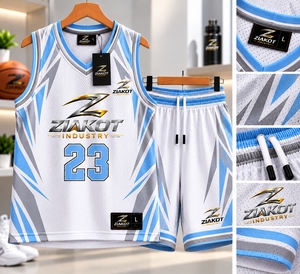 Venta al por Mayor Directa de ZIAKOT INDUSTRY, Jersey de Baloncesto Auténtico Personalizado con Rayas Blancas sobre Negro - Product Image 2