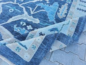 Tapis persan Kashan turquoise tissé à la main au crochet - Laine/soie de qualité supérieure, poils moyens, support en latex, écologique, antidérapant, 1 pièce - Product Image 3