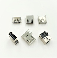 Conector USB 2.0 Hembra Tipo Stock 1x1 de 90 Grados DIP 4 Posiciones para Soldar/Prensar, Compatible con RoHS, Marca LITE, Montaje SMT para PCB