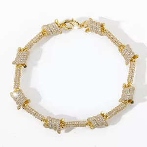 Collar de Cadena Cubana de Doble Hilera Estilo Hip Hop con Incrustaciones de Diamantes Moissanite VS1, Chapado en Oro Blanco sobre Plata 925, Joyería Unisex para Raperos - Product Image 3