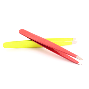 Pinzas de Depilación de Acero Inoxidable con Punta Curva Inclinada, para Eliminar Vello No Deseado, Depilación Precisa, Herramienta Artesanal - Product Image 1